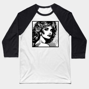 Pop Art Girl 80s Baseball T-Shirt